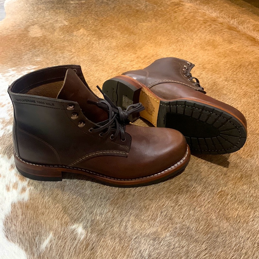 Wolverine 1000 Mile Plain-Toe Classic Boot